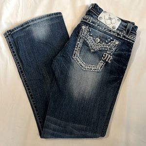 2000s low rise Miss Me rhinestone jeans